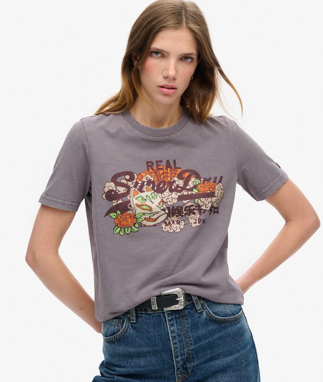 superdry Camiseta gráfica de corte relajado con logotipo Tokyo Vintage