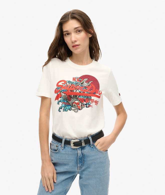 superdry Camiseta gráfica de corte relajado con logotipo Tokyo Vintage