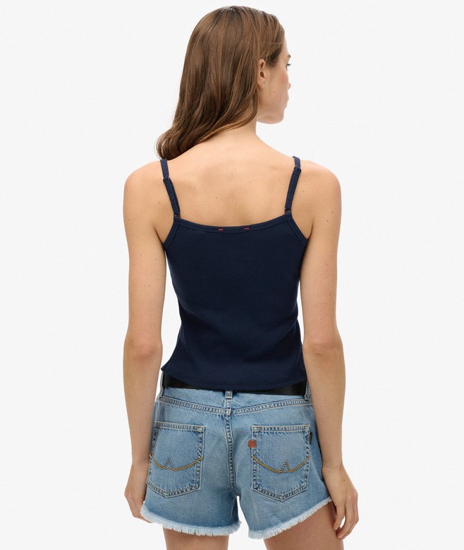 Superdry Camiseta Gráfica De Tirantes Con Botones Athletic Essentials