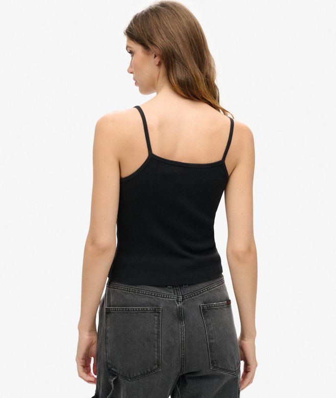 Superdry Camiseta Gráfica De Tirantes De Canalé Retro Rocker