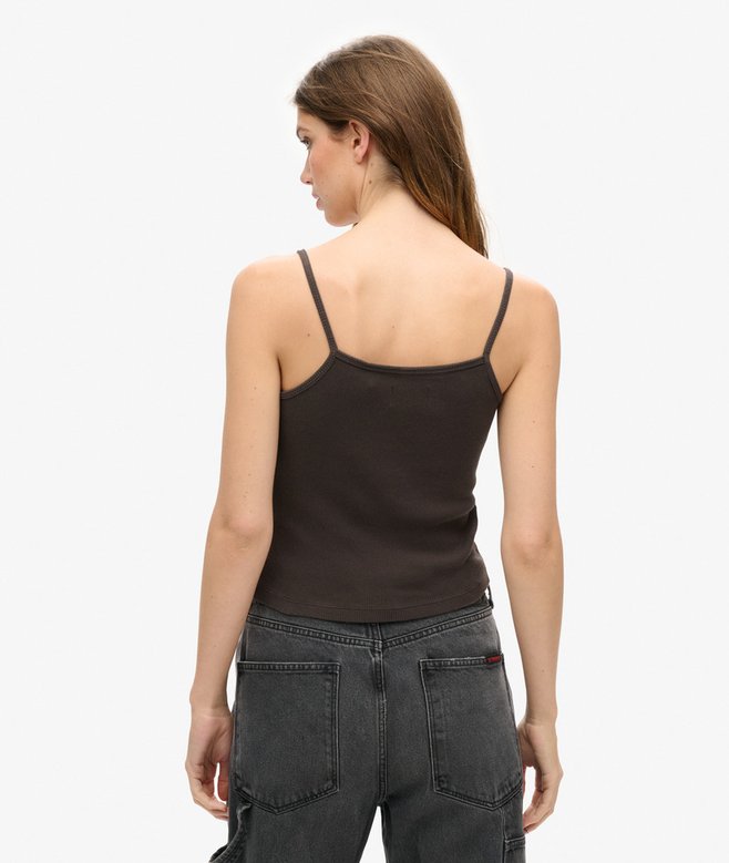 Superdry Camiseta Gráfica De Tirantes De Canalé Retro Rocker