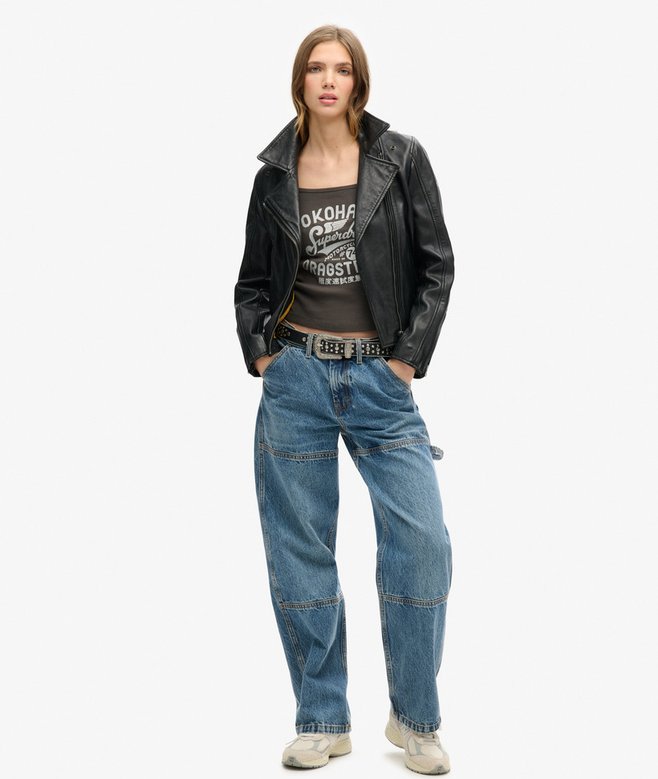 Superdry Camiseta Gráfica De Tirantes De Canalé Retro Rocker