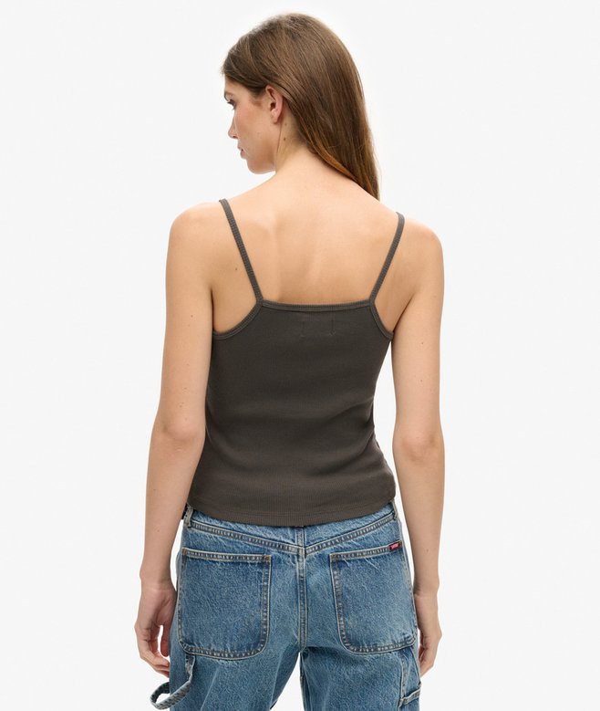 Superdry Camiseta Gráfica De Tirantes De Canalé Retro Rocker