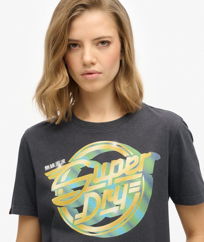 Superdry Camiseta Holgada Con Motivo De Banda De Rock