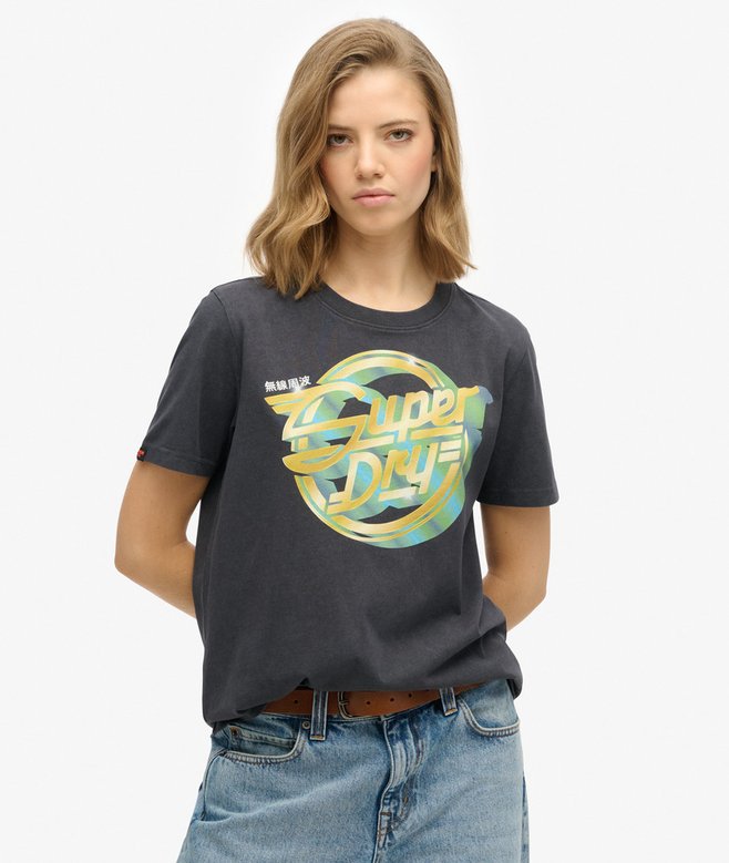 superdry Camiseta holgada con motivo de banda de rock