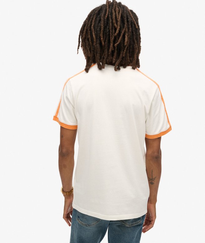 Superdry Camiseta Retro De Manga Corta A Rayas Con Logo Essential