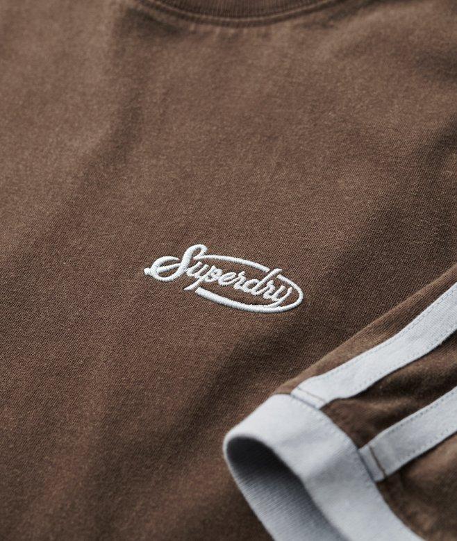 Superdry Camiseta Retro De Manga Corta A Rayas Con Logo Essential