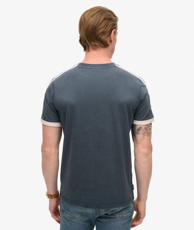 Superdry Camiseta Retro De Manga Corta A Rayas Con Logo Essential