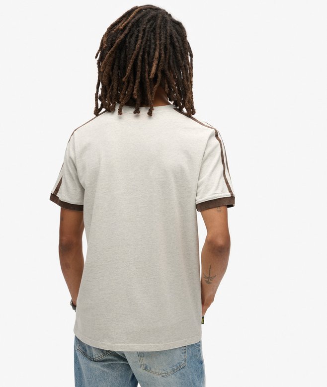 Superdry Camiseta Retro De Manga Corta A Rayas Con Logo Essential