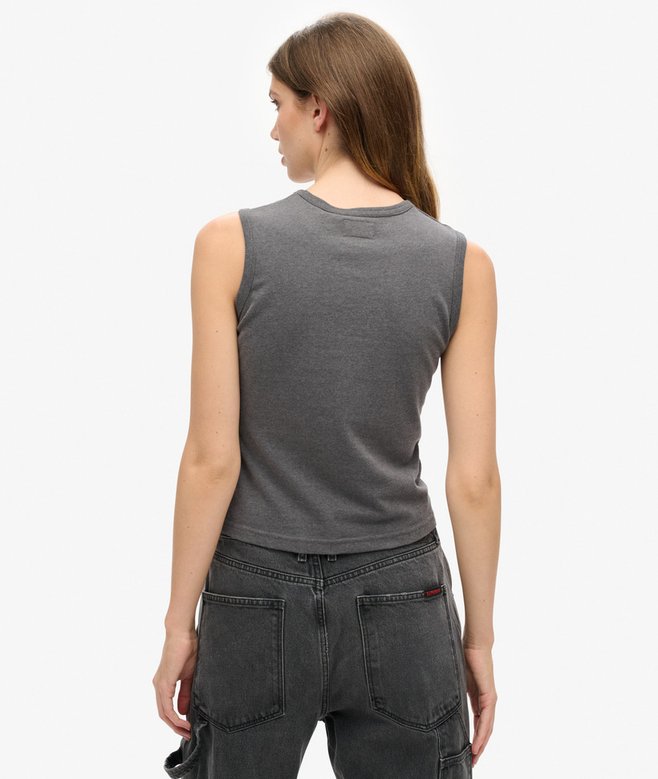 Superdry Camiseta Sin Mangas Ajustada Con Adornos Retro