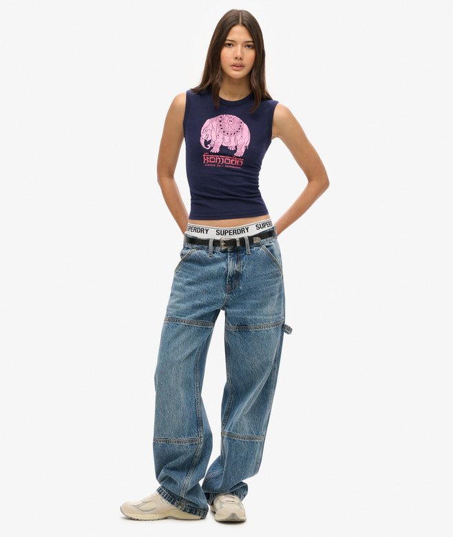 Superdry Camiseta Sin Mangas Ajustada Superdry X Komodo Hathi