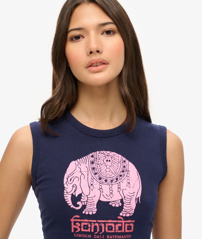 Superdry Camiseta Sin Mangas Ajustada Superdry X Komodo Hathi
