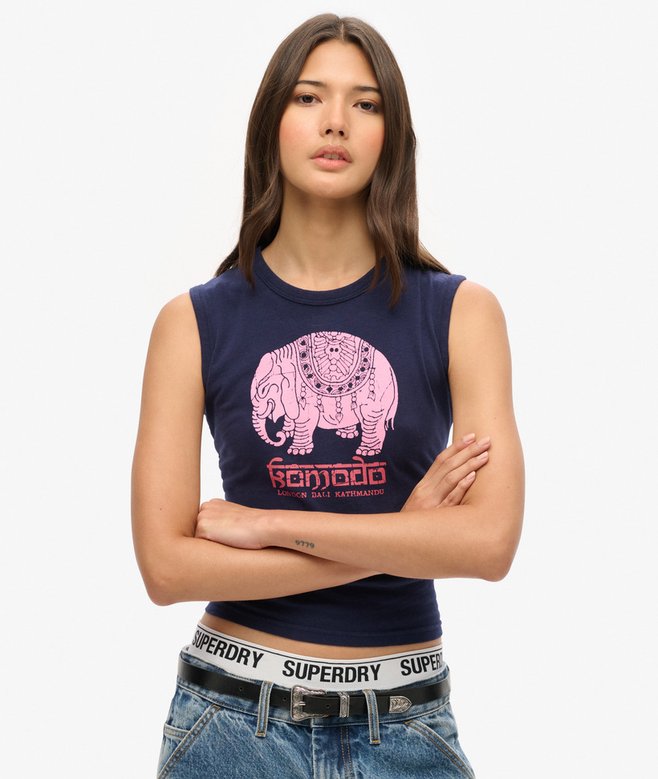 superdry Camiseta sin mangas ajustada Superdry X Komodo Hathi
