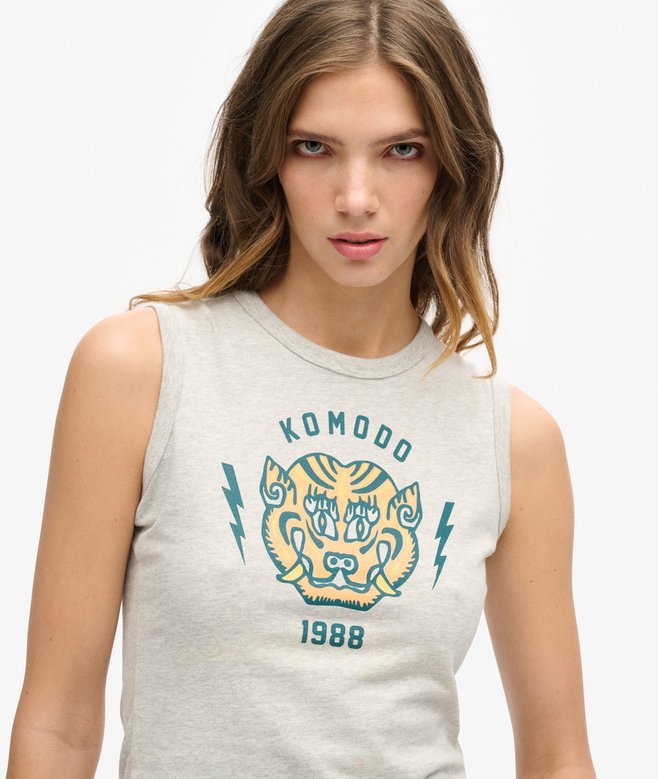 Superdry Camiseta Sin Mangas Ajustada Superdry X Komodo Tiger