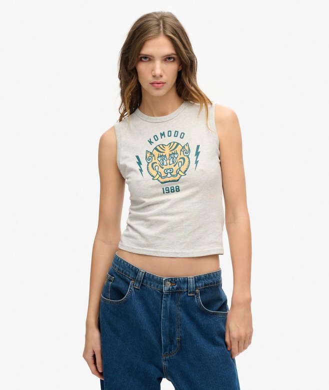 superdry Camiseta sin mangas ajustada Superdry x Komodo Tiger