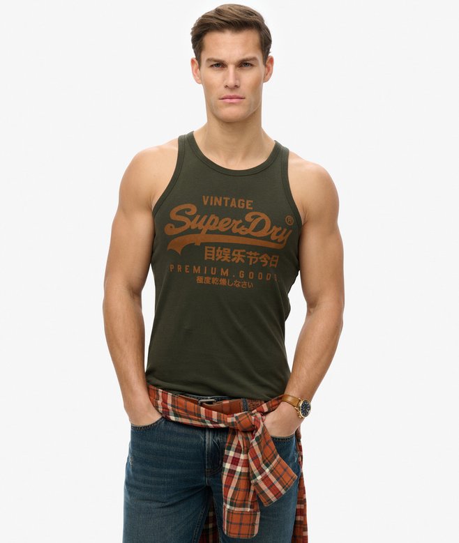 superdry Camiseta sin mangas Classic con logotipo vintage Heritage