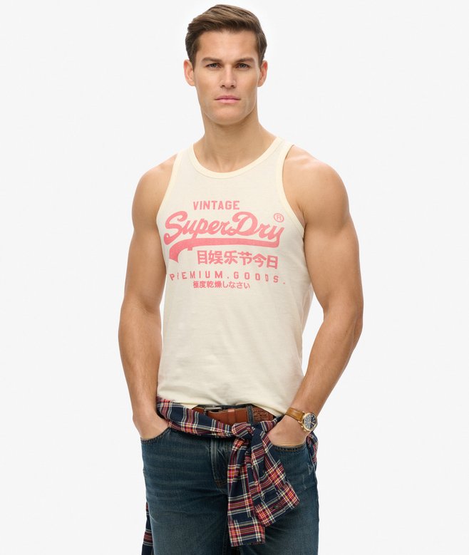 superdry Camiseta sin mangas Classic con logotipo vintage Heritage