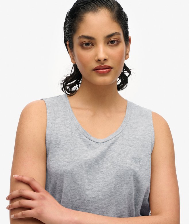 Superdry Camiseta Sin Mangas Con Amplio Escote Redondo