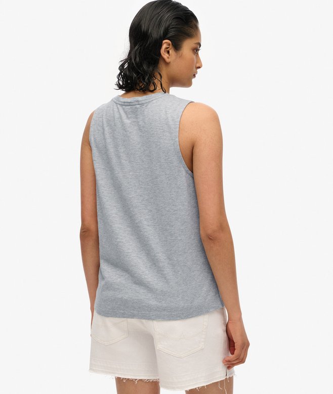 Superdry Camiseta Sin Mangas Con Amplio Escote Redondo