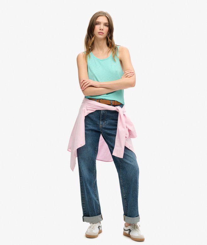 Superdry Camiseta Sin Mangas Con Amplio Escote Redondo