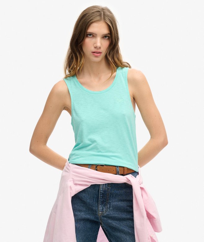 superdry Camiseta sin mangas con amplio escote redondo