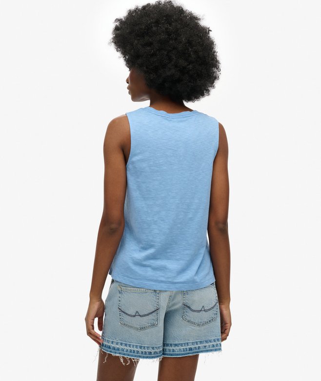 Superdry Camiseta Sin Mangas Con Amplio Escote Redondo