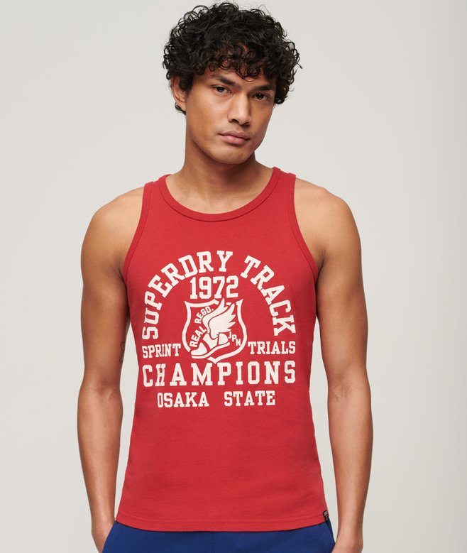 superdry Camiseta sin mangas con gráfico Track & Field Athletic