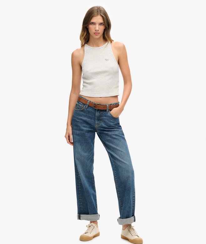 Superdry Camiseta Sin Mangas Con Logo Essential Y Espalda Olímpica