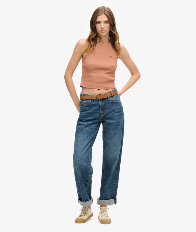 Superdry Camiseta Sin Mangas Con Logo Essential Y Espalda Olímpica