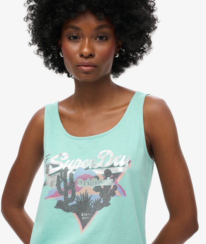 Superdry Camiseta Sin Mangas Con Logotipo Vintage Logo Narrative