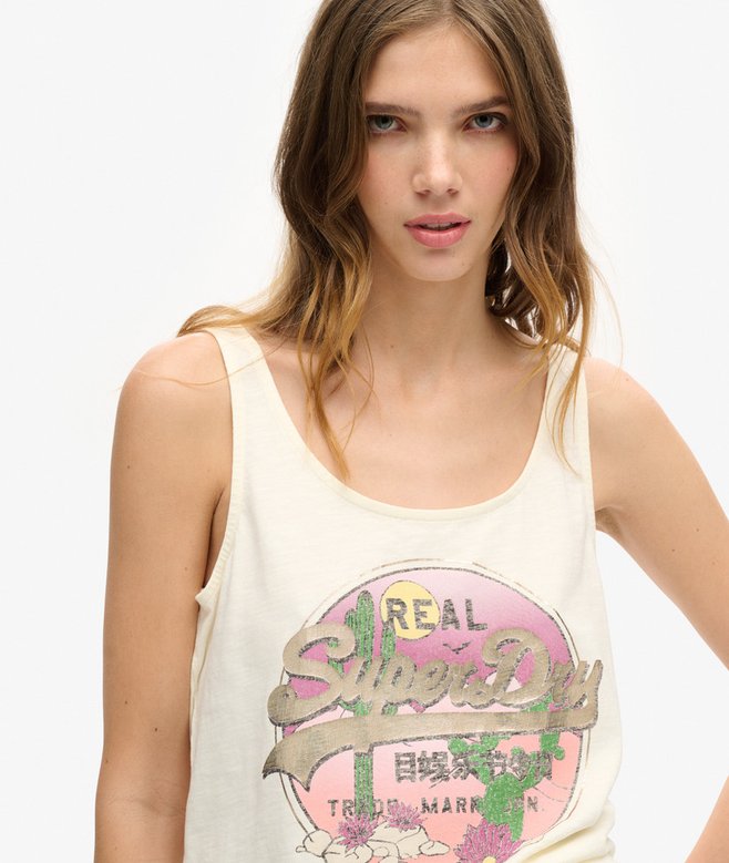 Superdry Camiseta Sin Mangas Con Logotipo Vintage Logo Narrative