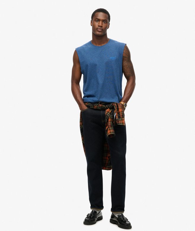 Superdry Camiseta Sin Mangas Essential En Algodón Orgánico Con Logo