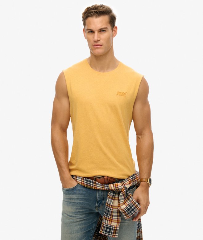 superdry Camiseta sin mangas Essential en algodón orgánico con logo