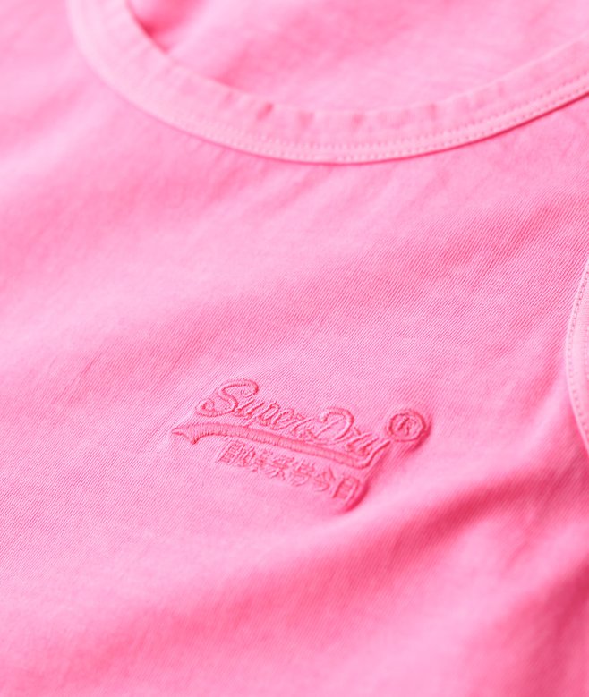 Superdry Camiseta Sin Mangas Fluorescente Con Logotipo Essential