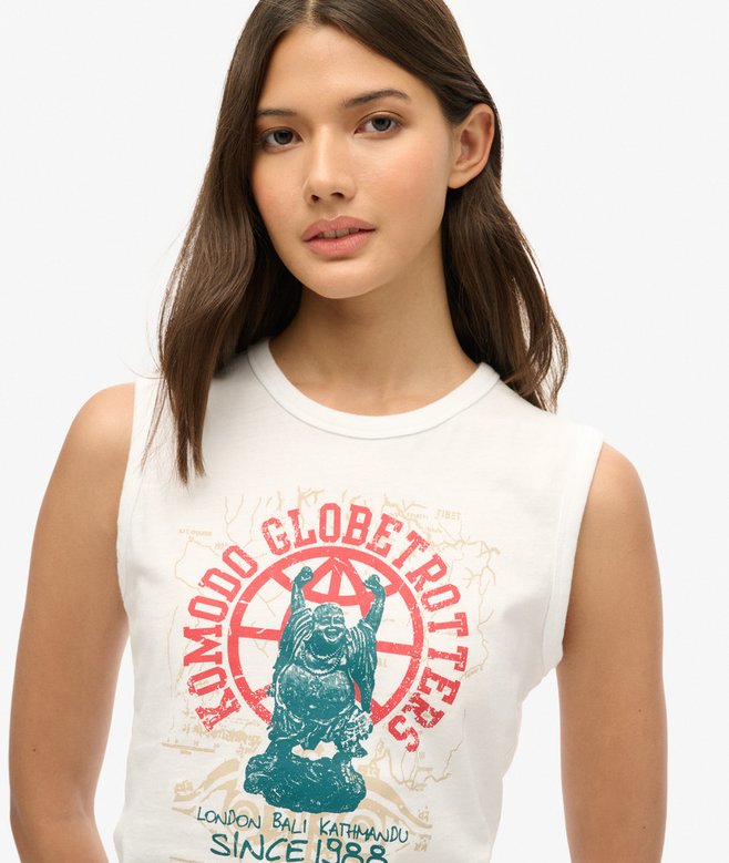 Superdry Camiseta Sin Mangas Superdry X Komodo Globe Trotter