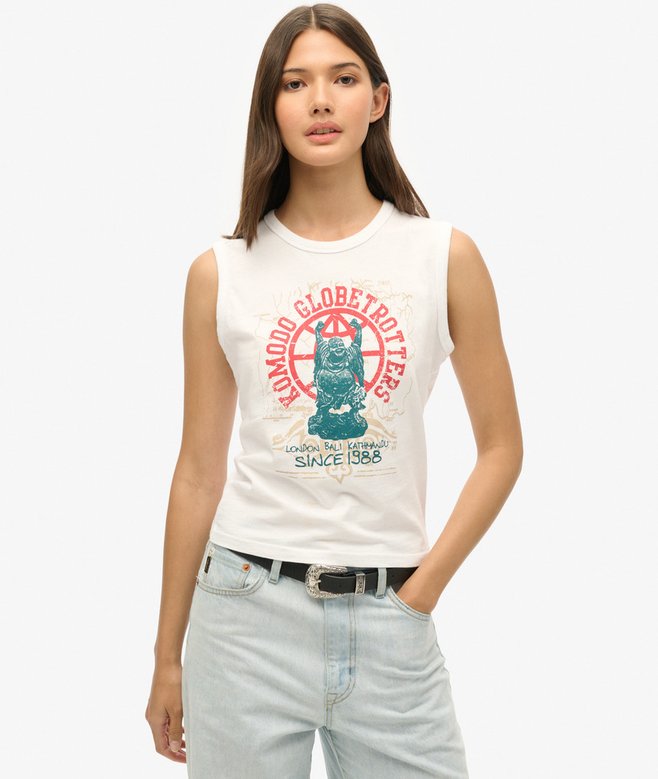 superdry Camiseta sin mangas Superdry x Komodo Globe Trotter