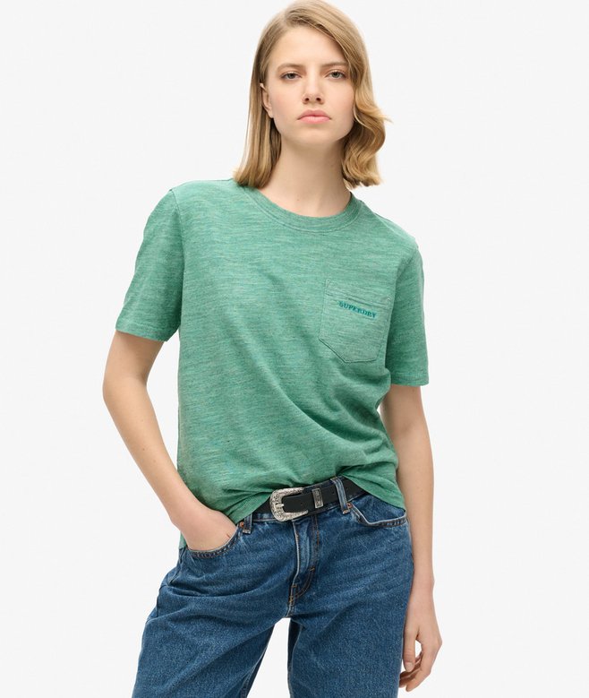 superdry Camiseta sobreteñida con logotipo Essential