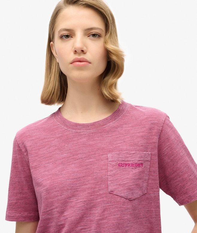 Superdry Camiseta Sobreteñida Con Logotipo Essential