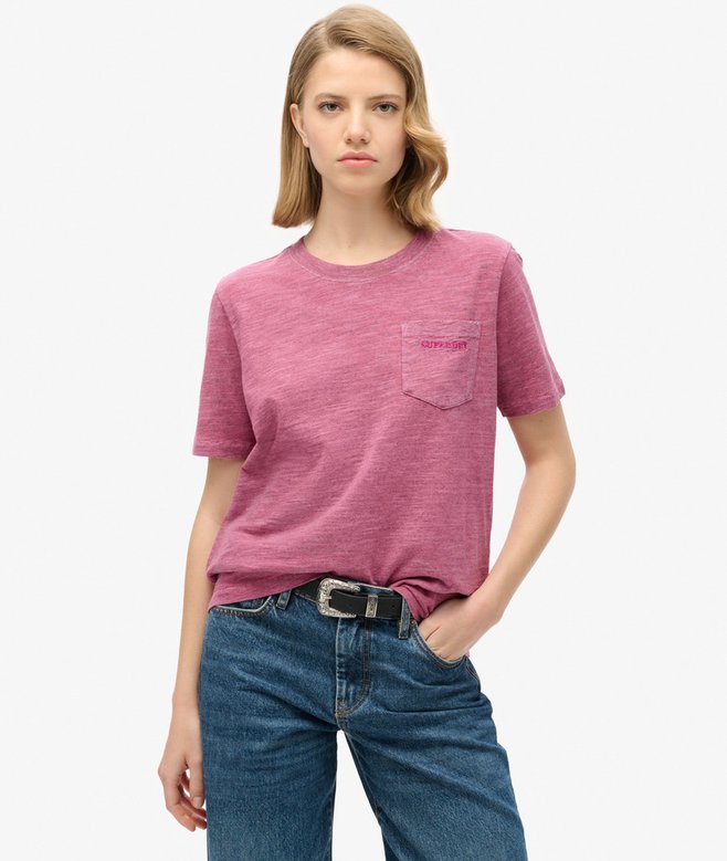 superdry Camiseta sobreteñida con logotipo Essential