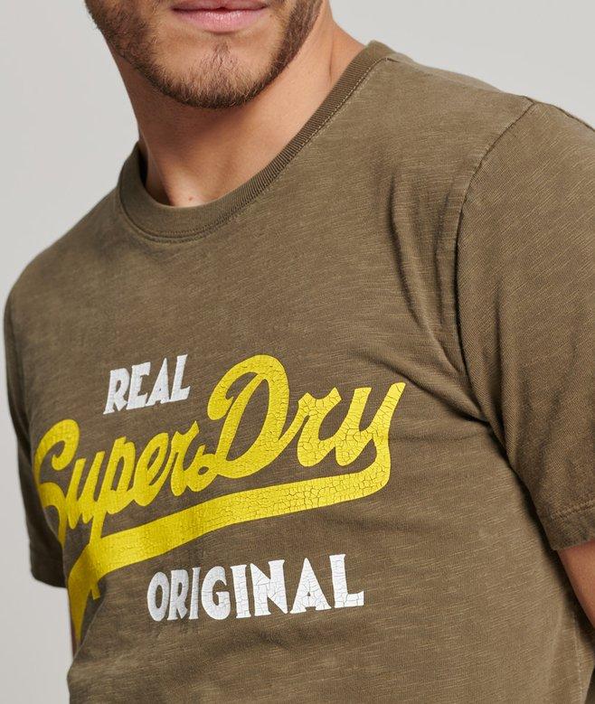 Superdry Camiseta Sobreteñida Real Original Con Logotipo Vintage