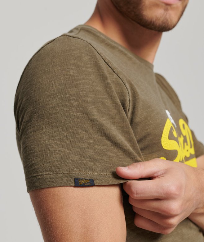 Superdry Camiseta Sobreteñida Real Original Con Logotipo Vintage