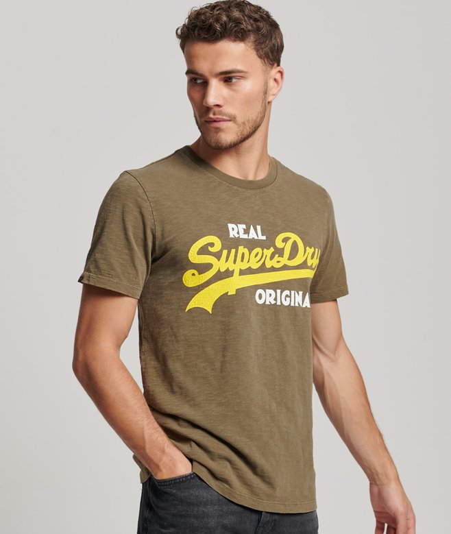 superdry Camiseta sobreteñida Real Original con logotipo Vintage