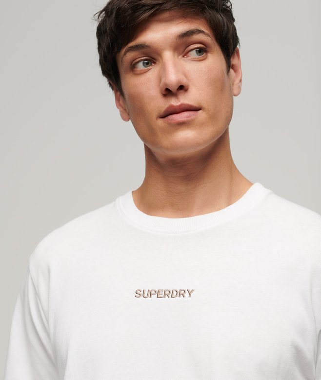 superdry Camiseta suelta con micrologotipo estampado