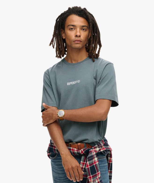 superdry Camiseta suelta con micrologotipo estampado