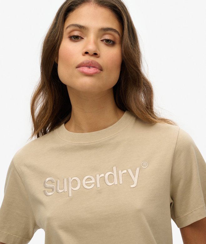 Superdry Camiseta Suelta De Corte Cuadrado Con Logotipo Core Bordado