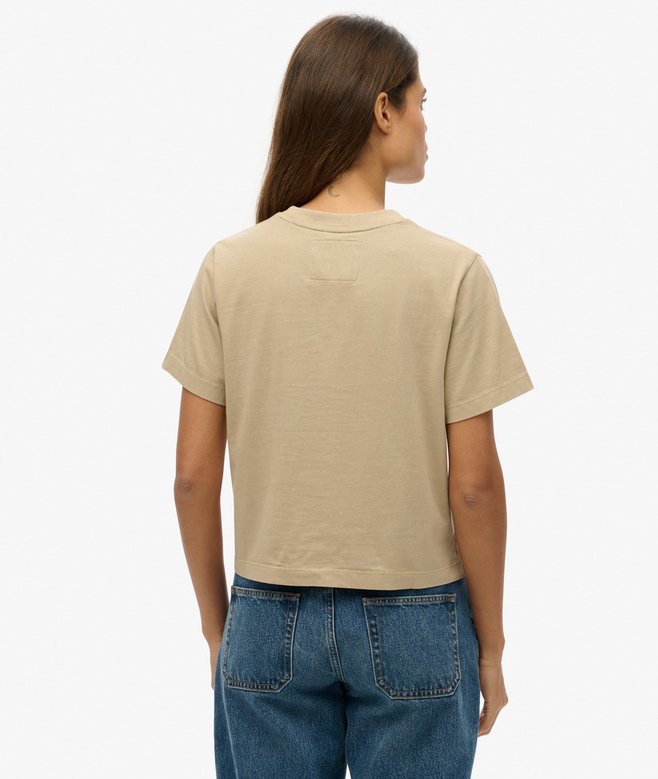 Superdry Camiseta Suelta De Corte Cuadrado Con Logotipo Core Bordado