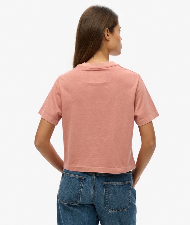 Superdry Camiseta Suelta De Corte Cuadrado Con Logotipo Core Bordado