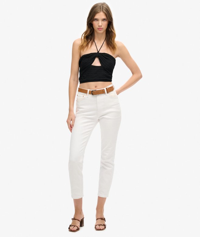 Superdry Camiseta Tejida Con Diseño Corto Y Recortado