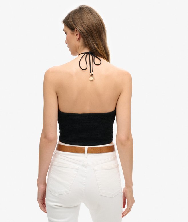 Superdry Camiseta Tejida Con Diseño Corto Y Recortado