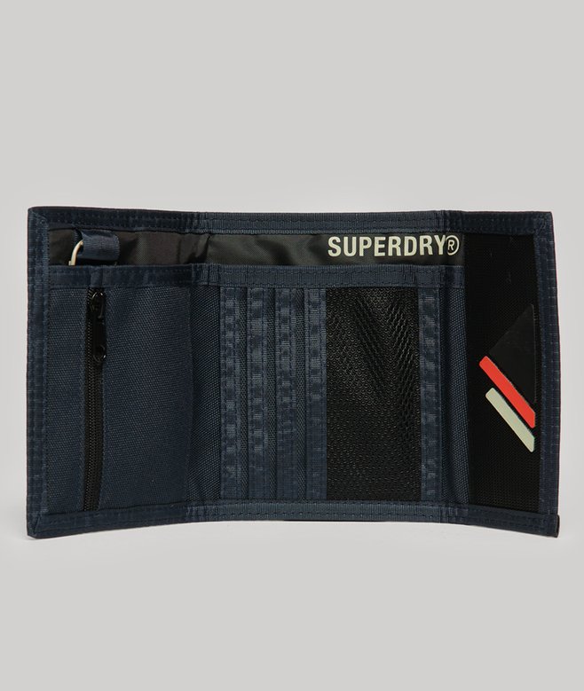 Superdry Cartera Plegable De Lona De Diseño Tríptico